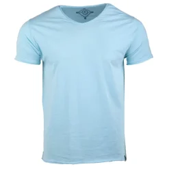 Tee shirt col v en coton uni myke-b Homme BLAGGIO