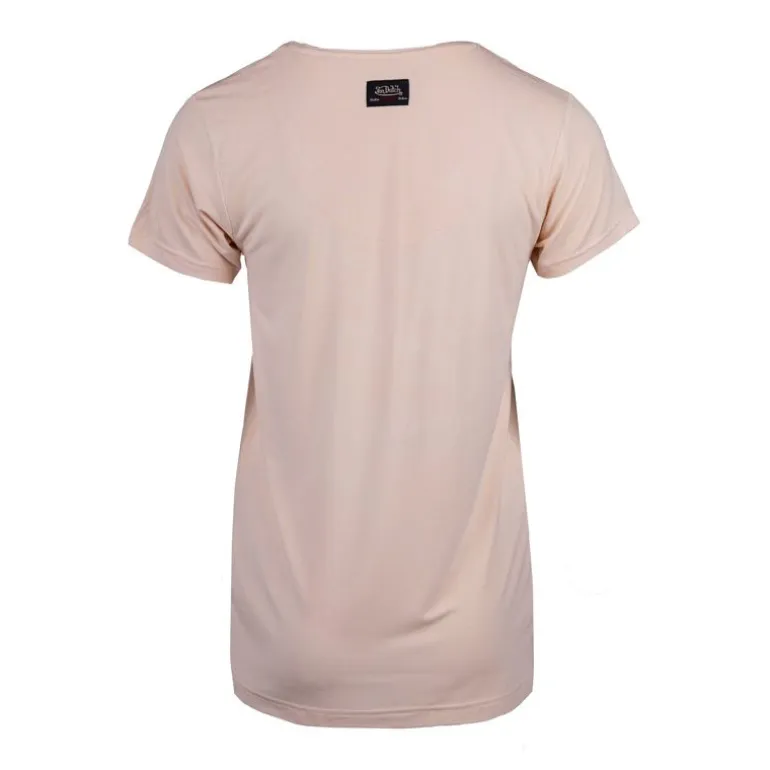 Tee shirt col V fluide strass logo Femme VON DUTCH