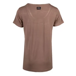 Tee shirt col V fluide strass logo Femme VON DUTCH