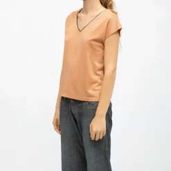 Tee shirt col v noir jossy butternut Femme DEELUXE 74