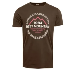 Tee shirt coton basique imprimé textuel Homme BEST MOUNTAIN