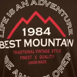 Tee shirt coton basique imprimé textuel Homme BEST MOUNTAIN
