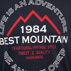 Tee shirt coton basique imprimé textuel Homme BEST MOUNTAIN