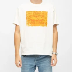 Tee shirt coton col rond imprimé étiquette Homme LEVI'S