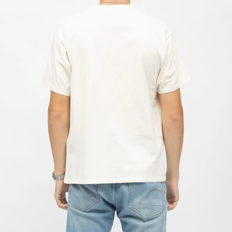 Tee shirt coton col rond imprimé étiquette Homme LEVI'S