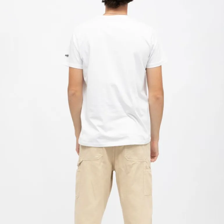 Tee shirt coton col v basique uni Homme SCHOTT
