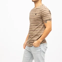 Tee shirt coton dalso à rayures Homme DEELUXE 74