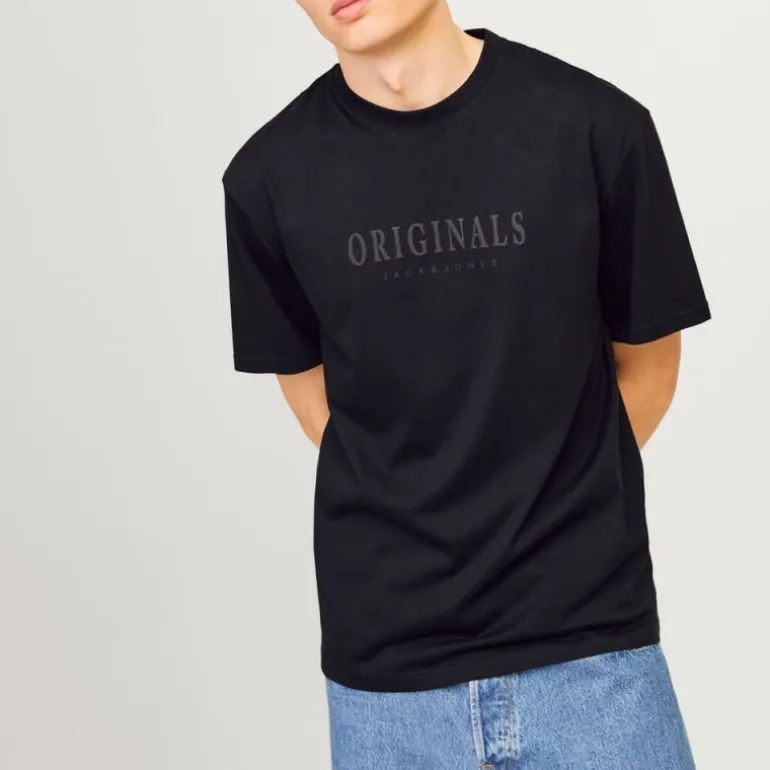 Tee shirt coton frederiksberg col ras de cou manches courtes Homme JACK & JONES
