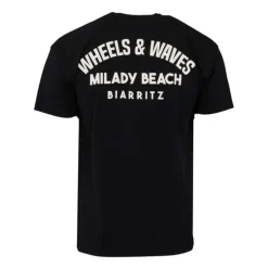 Tee shirt coton imprimé dos textuel Homme WHEELS AND WAVES