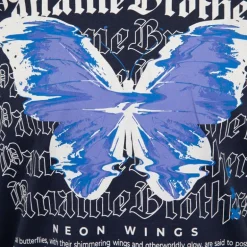 Tee shirt coton imprimé papillon glitch avec textes Homme PANAME BROTHERS