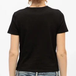 Tee shirt coton twila à strass avec ouverture avant Femme LA PETITE ETOILE