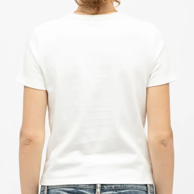 Tee shirt coton twila à strass avec ouverture avant Femme LA PETITE ETOILE