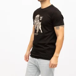 Tee shirt coton uni doggy imprimé carlin Homme DEELUXE 74