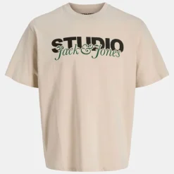 Tee shirt coton yuki col ras de cou manches courtes Homme JACK & JONES