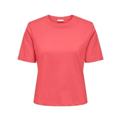 Tee shirt court coton rex col rond Femme JDY