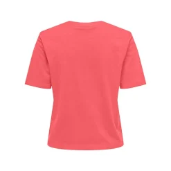 Tee shirt court coton rex col rond Femme JDY