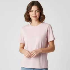Tee shirt court coton rex col rond Femme JDY