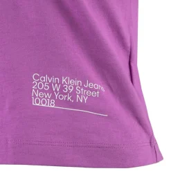 Tee shirt court violet en coton Femme CALVIN KLEIN