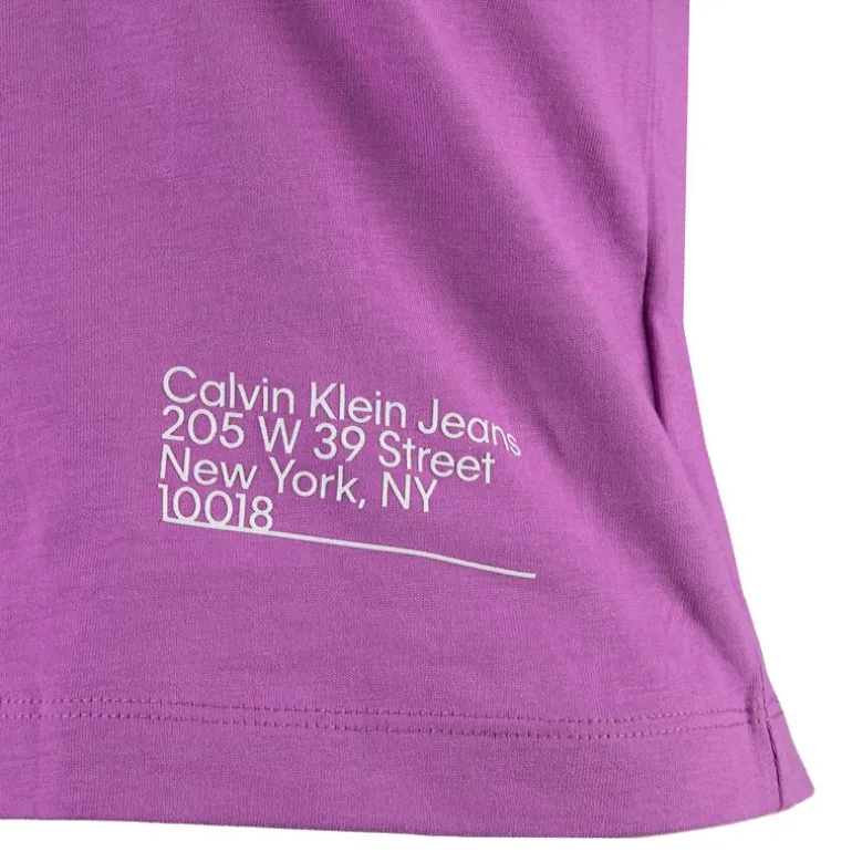 Tee shirt court violet en coton Femme CALVIN KLEIN