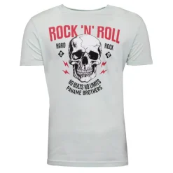 Tee shirt crane de squelette coton Rock 'N' Roll Homme PANAME BROTHERS