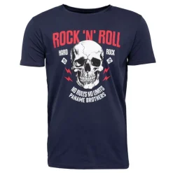 Tee shirt crane de squelette coton Rock 'N' Roll Homme PANAME BROTHERS