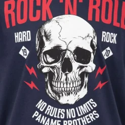 Tee shirt crane de squelette coton Rock 'N' Roll Homme PANAME BROTHERS