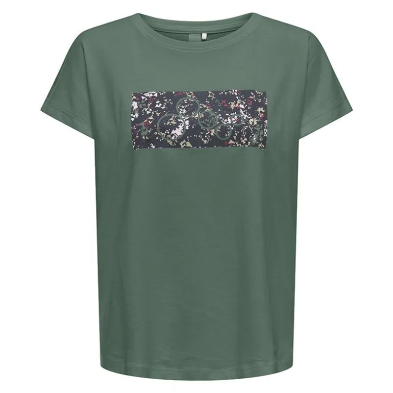 Tee shirt de sport coton bio imprimé graphique ONLY