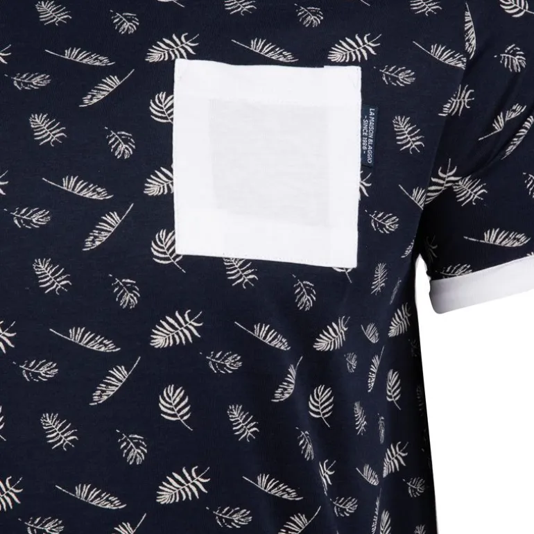 Tee shirt imprimé feuilles avec poche mably Homme BLAGGIO