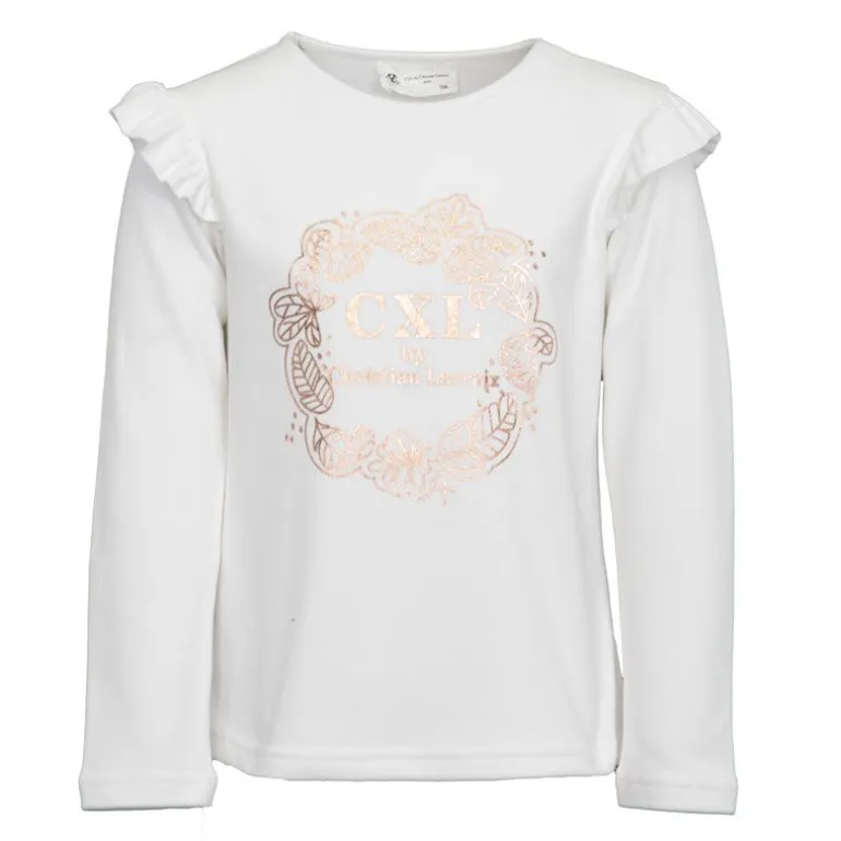 Tee shirt imprimé gold épaules à volants Enfant CXL BY CHRISTIAN LACROIX
