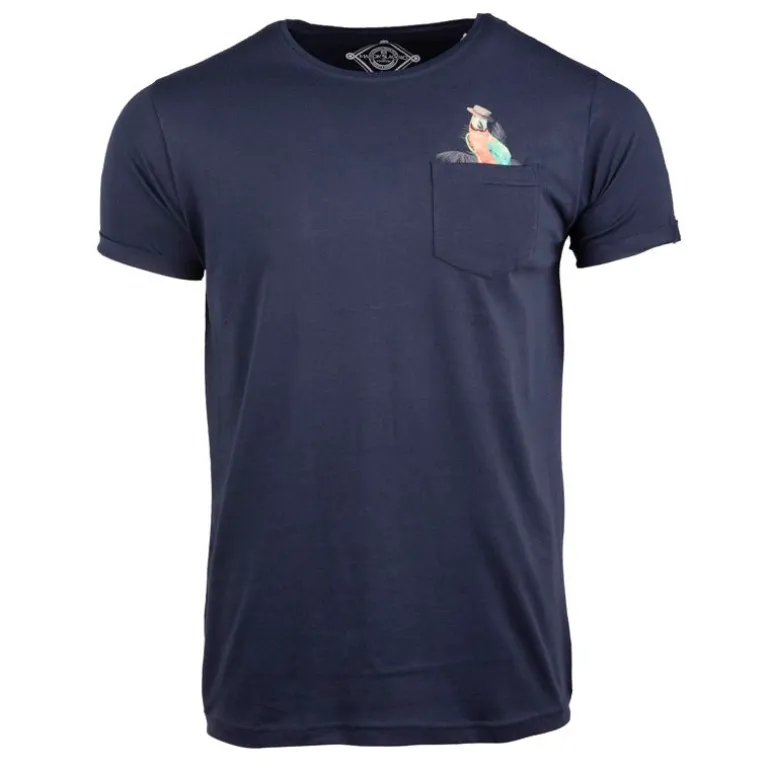 Tee shirt imprimé perroquet magenta Homme BLAGGIO