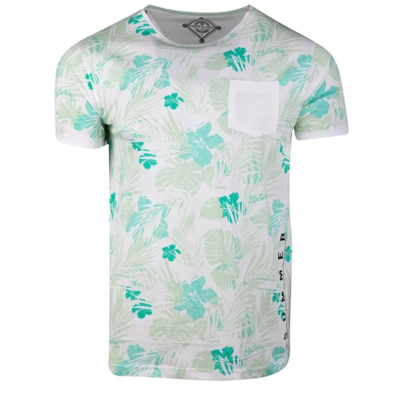 Tee shirt imprimé tropical avec poche maestro Homme BLAGGIO