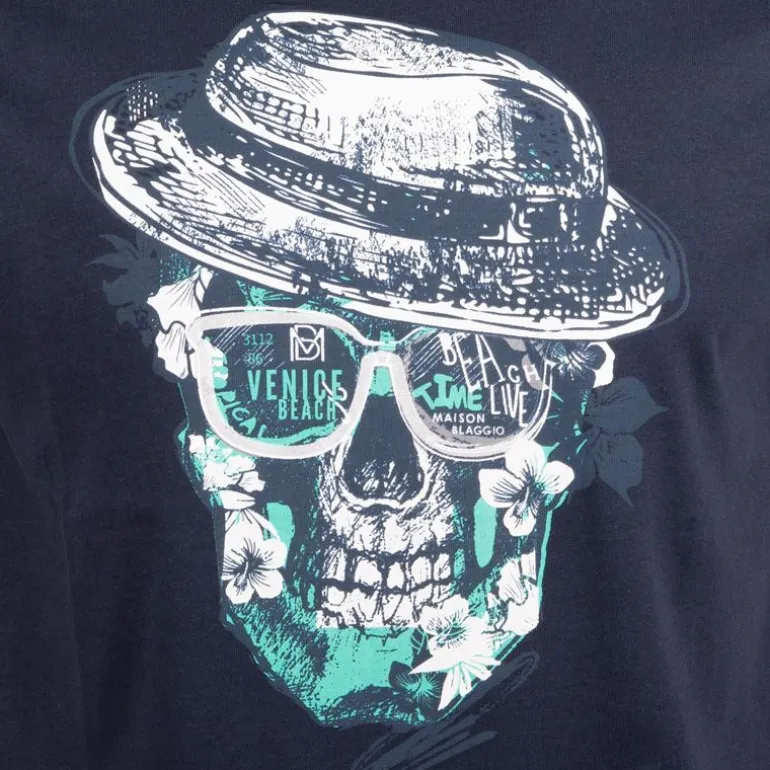 Tee shirt imprimé tête de mort modovi Homme BLAGGIO