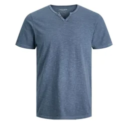 Tee shirt jersey col v boutonné Homme JACK & JONES