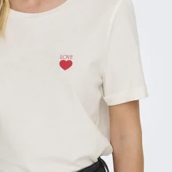 Tee shirt Kitty coeur coton Femme JDY