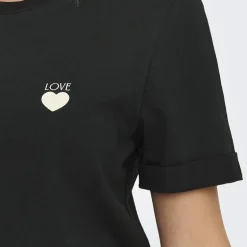 Tee shirt Kitty coeur coton Femme JDY