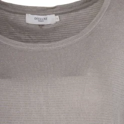 Tee shirt liseré doré fluide à manches courtes Femme DEELUXE 74