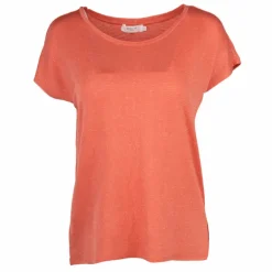 Tee shirt liseré doré fluide à manches courtes Femme DEELUXE 74