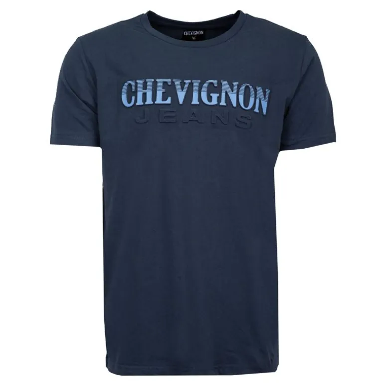 Tee shirt logo rayé en coton Homme CHEVIGNON