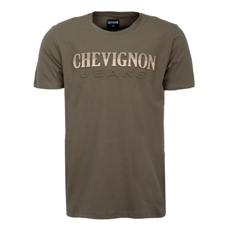 Tee shirt logo rayé en coton Homme CHEVIGNON