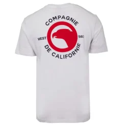 Tee shirt logo rouge col ras de cou manches courtes Homme COMPAGNIE DE CALIFORNIE