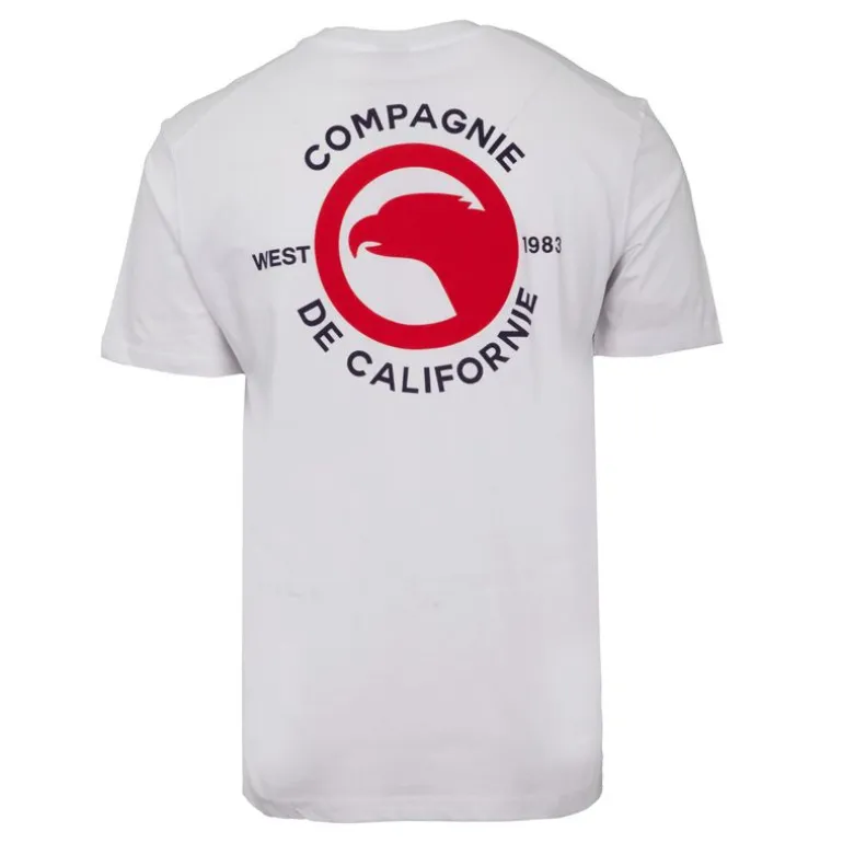 Tee shirt logo rouge col ras de cou manches courtes Homme COMPAGNIE DE CALIFORNIE
