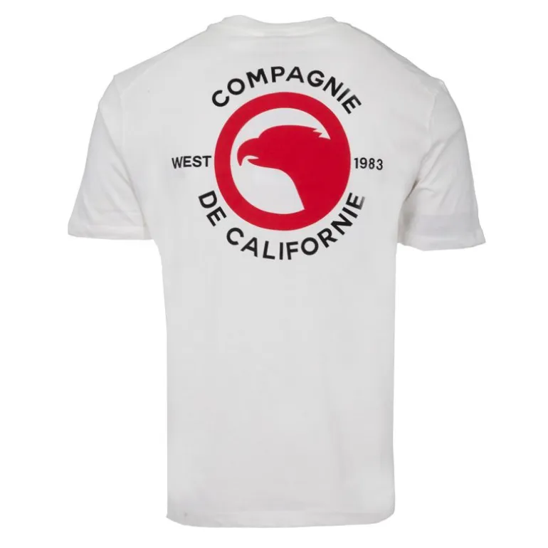 Tee shirt logo rouge col ras de cou manches courtes Homme COMPAGNIE DE CALIFORNIE