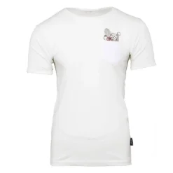 Tee shirt maddy avec poche colorée imprimé rose Homme BLAGGIO