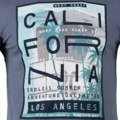 Tee shirt manches courtes imprime coton doux Californie martial assor 24 Homme BLAGGIO