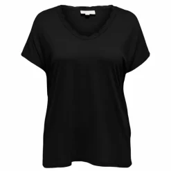 Tee shirt manches courtes col rond dentelle uni Femme ONLY CARMAKOMA