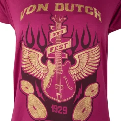 Tee shirt manches courtes rock Femme VON DUTCH