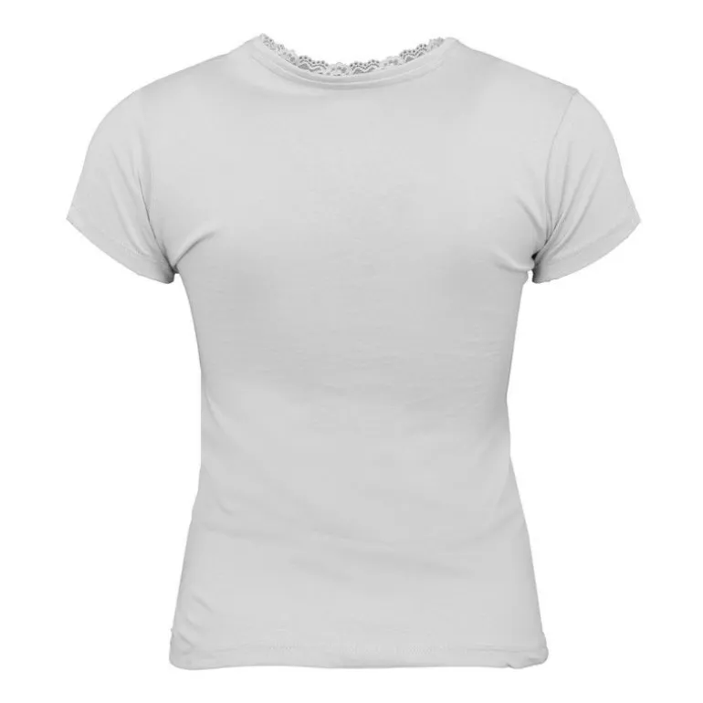 Tee shirt manches courtes col V dentelles lona Femme LULU CASTAGNETTE
