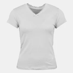 Tee shirt manches courtes col V dentelles lona Femme LULU CASTAGNETTE
