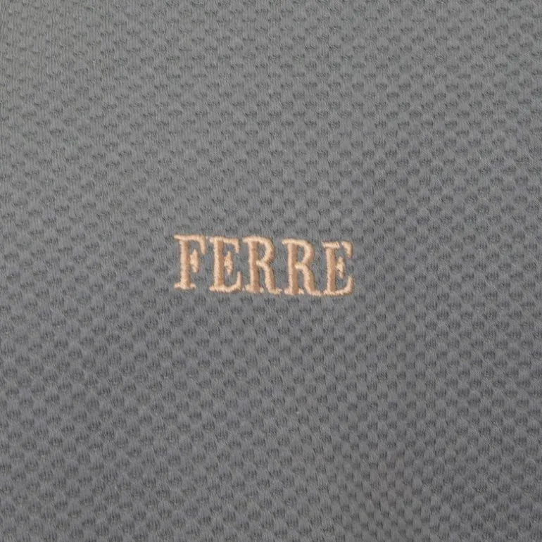 Tee shirt manches courtes col V texturé avec logo Homme GIANFRANCO FERRE