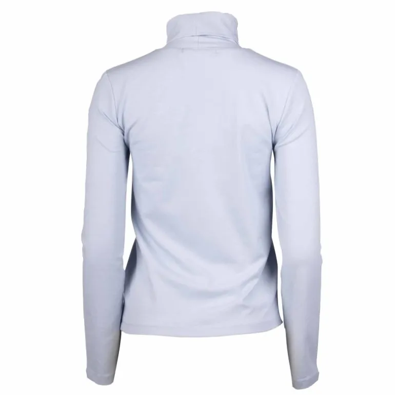 Tee shirt manches longues col roulé logo 95% coton Femme CALVIN KLEIN